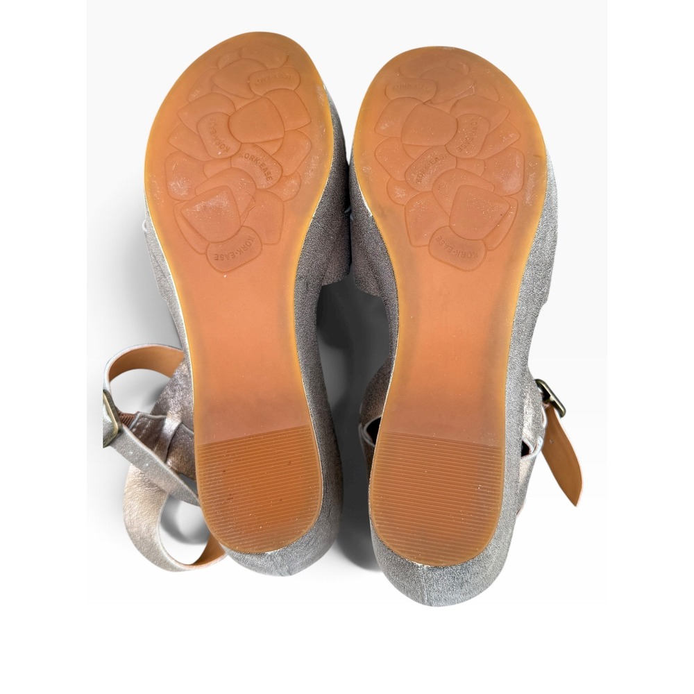 Kork-Ease Ava 2.0 Platform Wedge Sandal Womens 9 Champagne Gold Metallic Leather - Picture 6 of 12